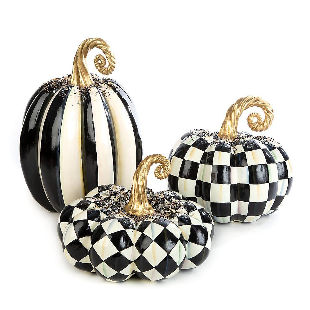 MacKenzie-Childs - Beaded Check Pumpkin - Medium