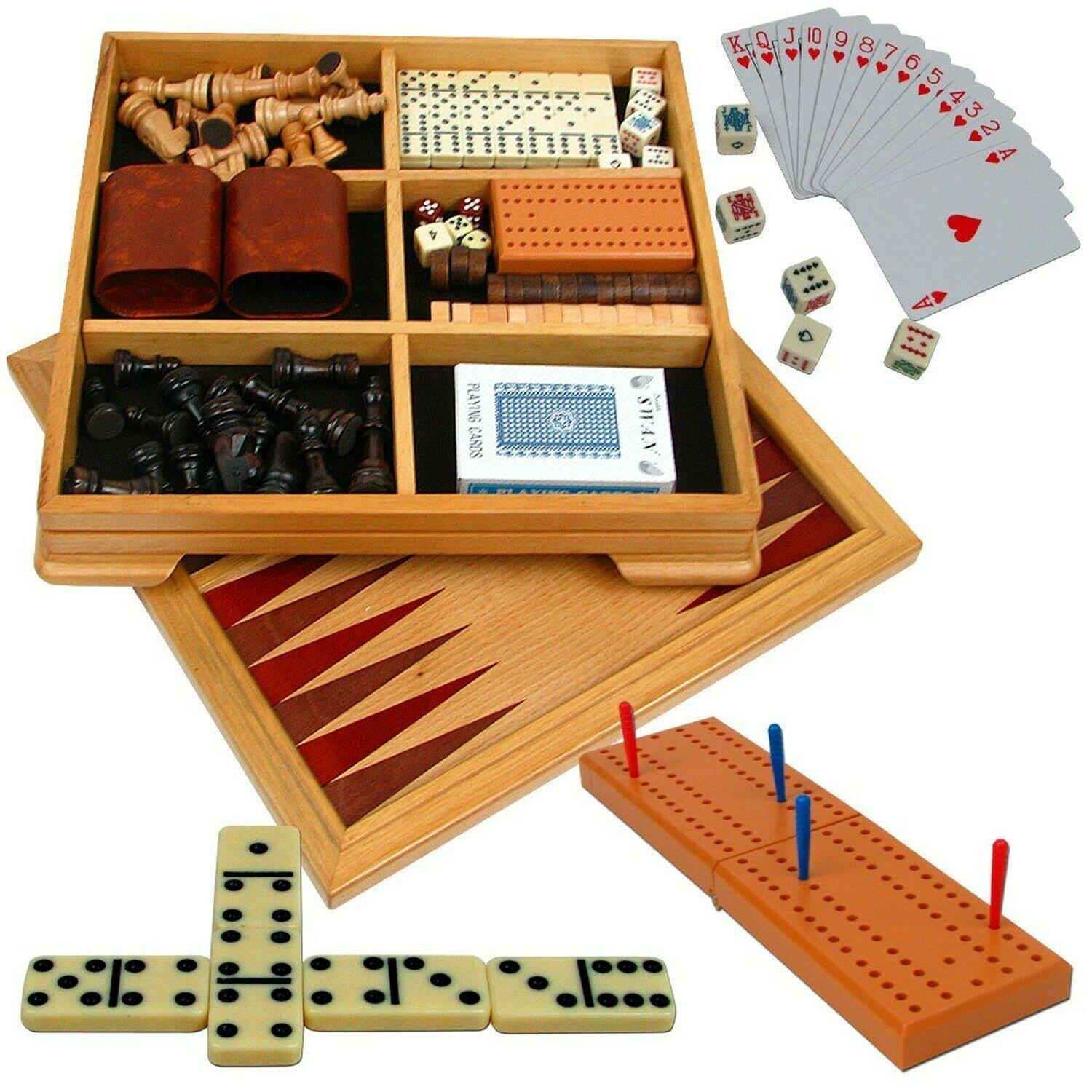 Deluxe 7-in-1 Game Set - Chess - Backgammon Etc