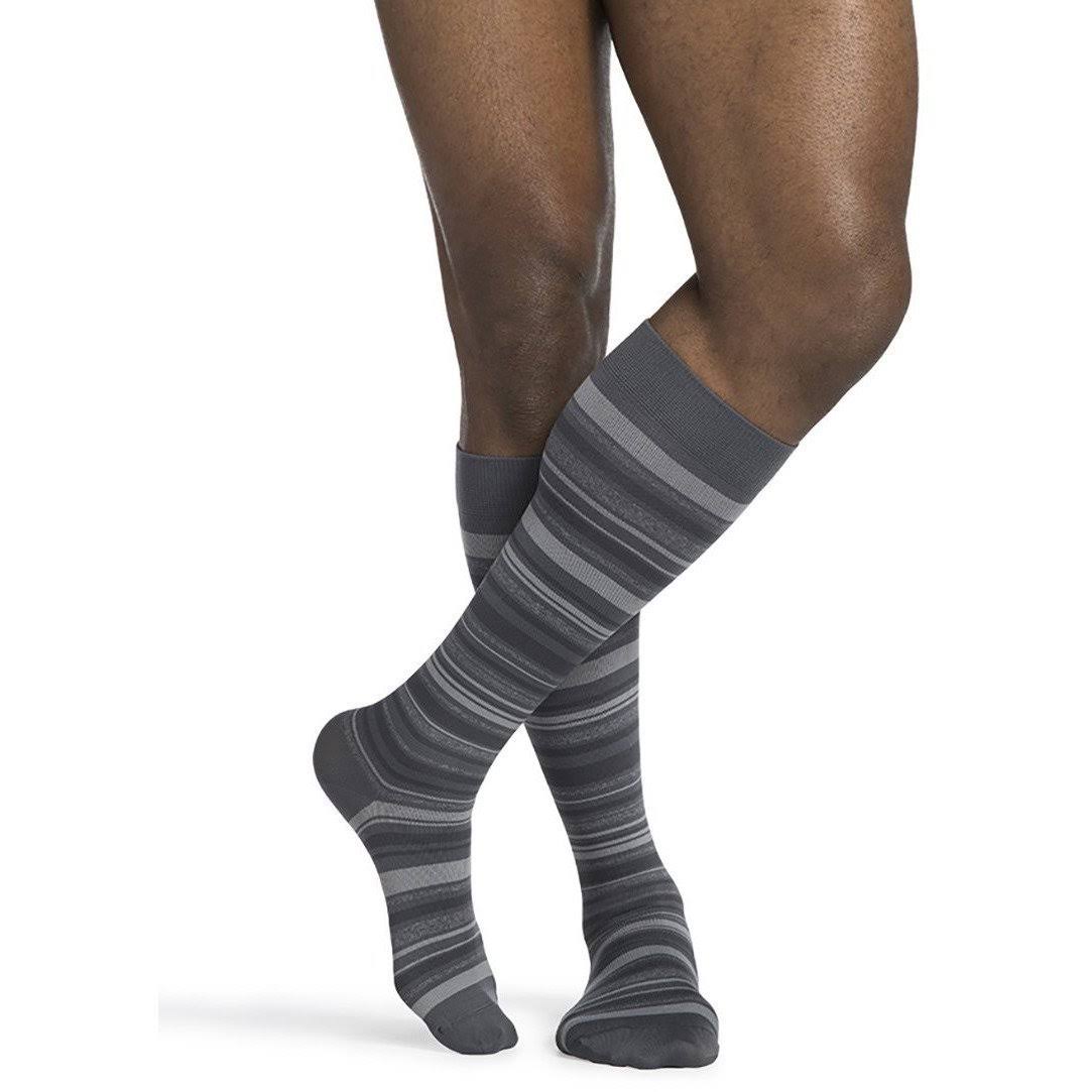 Sigvaris Microfiber Shades Calf High-Long-Mini Stripe - Each