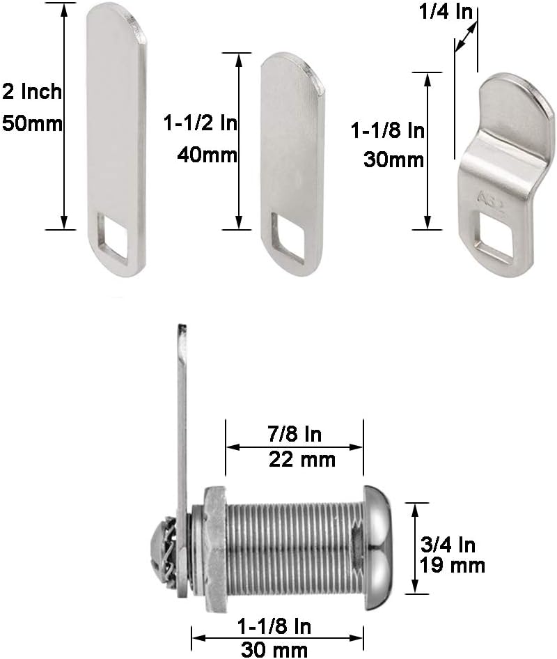 WOOCH Cabinet Cam Lock Secure Important Files and Drawers, 1-1/8