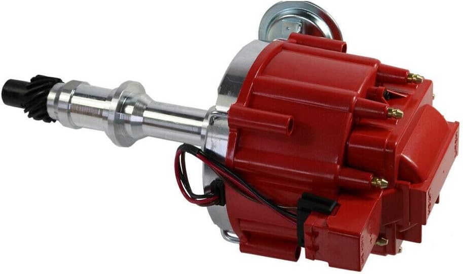 Assault Racing Products 1040011 for Pontiac V8 HEI One Wire Distributor Red Cap Complete 301 326 389 400 421 428 455