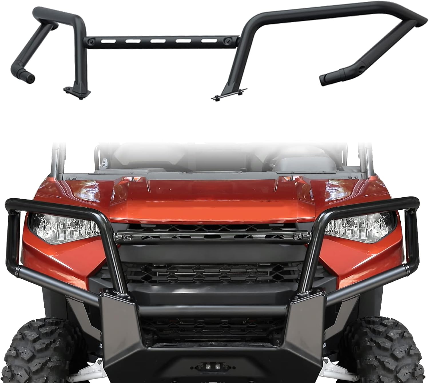 Ranger XP 1000 Front Bumper, Kemimoto Ranger Front Brush Guard Compatible with 2018-2022 Polaris Ranger XP 1000 / Crew XP 1000 / Ranger 1000 / Ranger 1000 XP Accessories Replacement for # 2882531