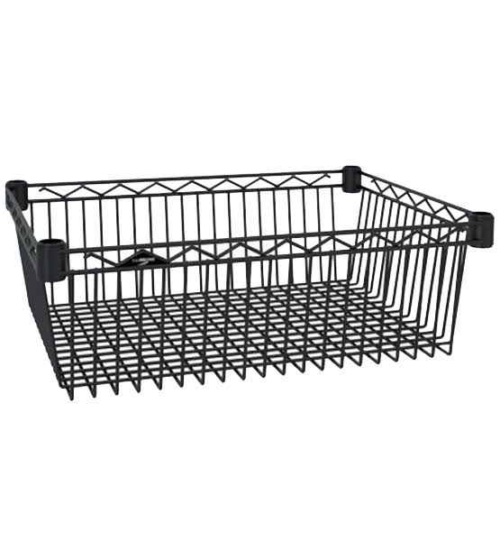 Intermetro Storage Basket Shelf - Black - 24 x 18 inch