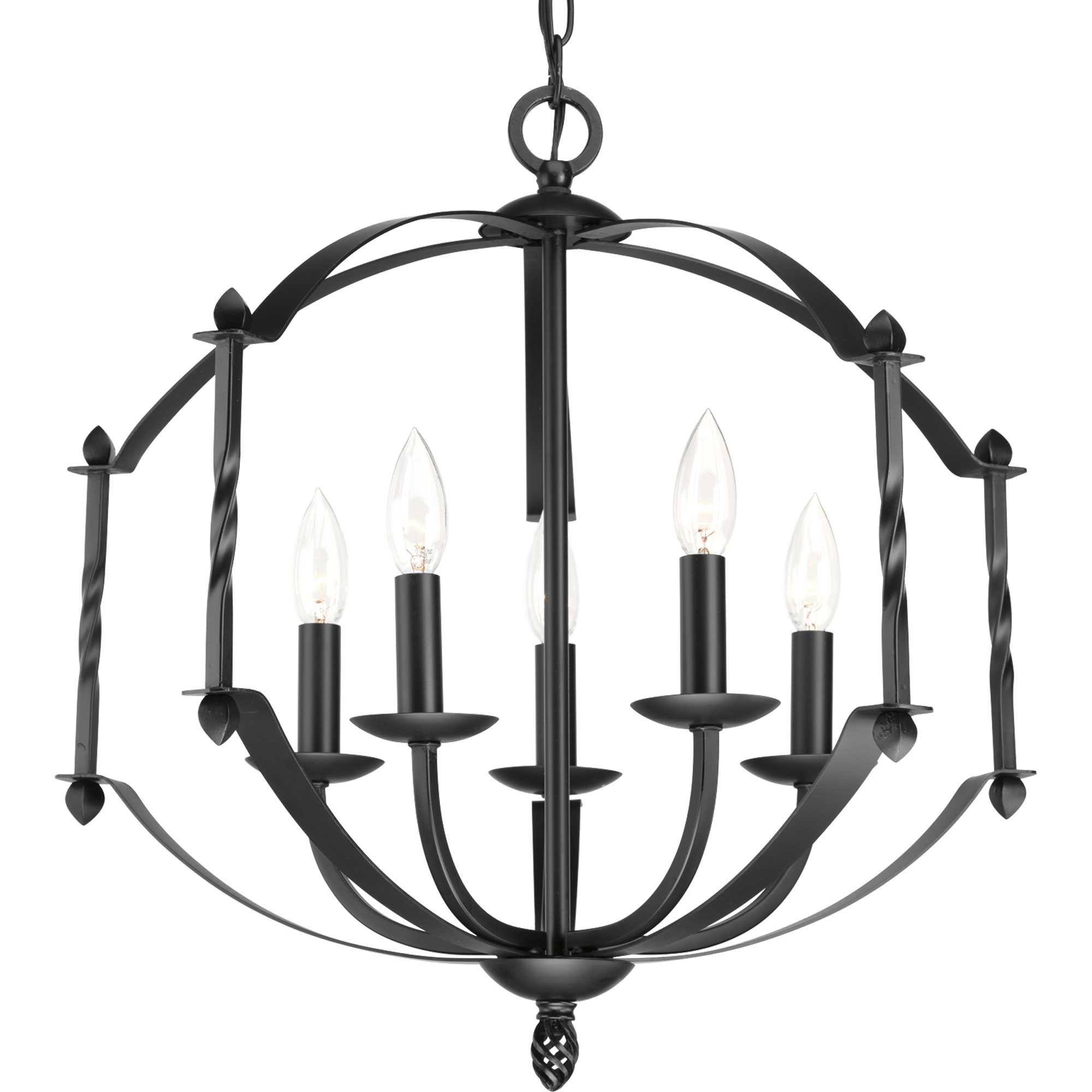 Progress Lighting P4710-31 Greyson 5-Light Chandelier (Black)