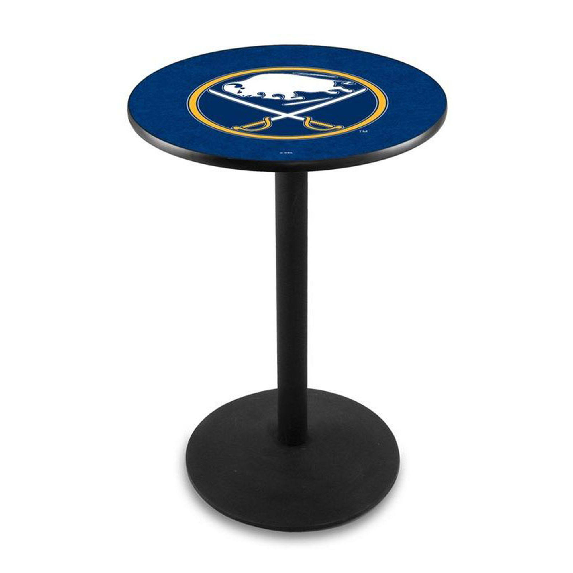 Holland Bar Stool L214 - Black Wrinkle Buffalo Sabres Pub Table 36 inch
