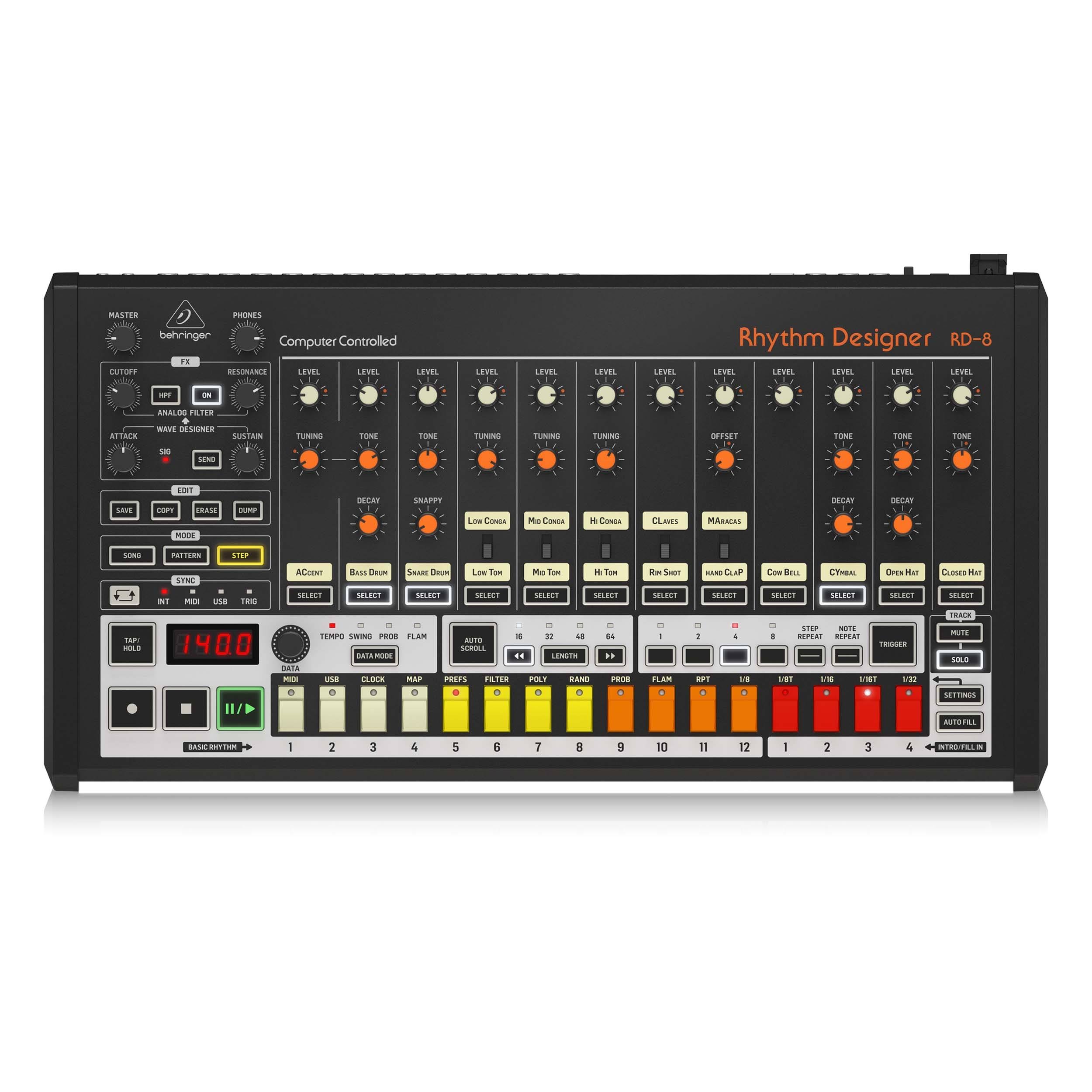 Behringer Rhythm Designer RD-8 Analog Drum Machine