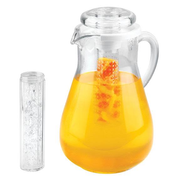 8W x 8D x 10H Acrylic Pitcher with Ice and Infusion Chamber 3/4 Gallon
