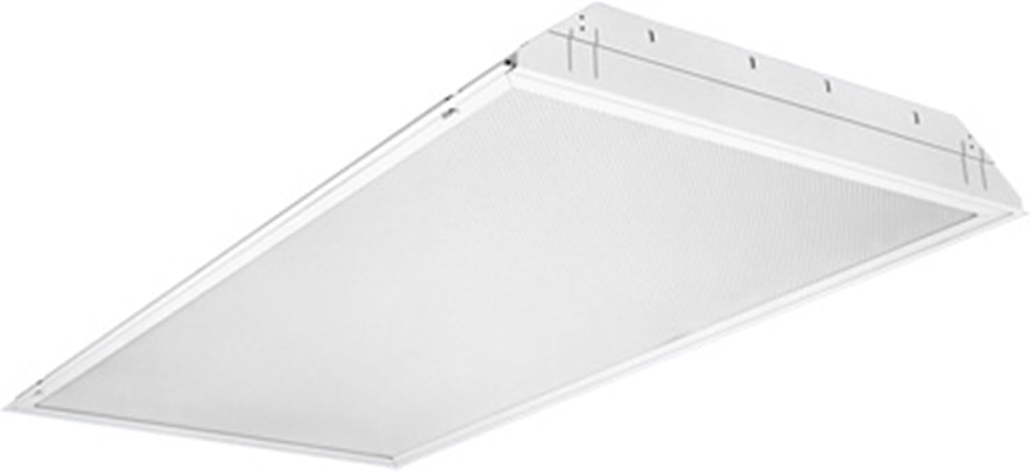 Lithonia Lighting GT4 4-Light Fluorescent General Purpose Troffer, 4-Feet, White Pack of 2