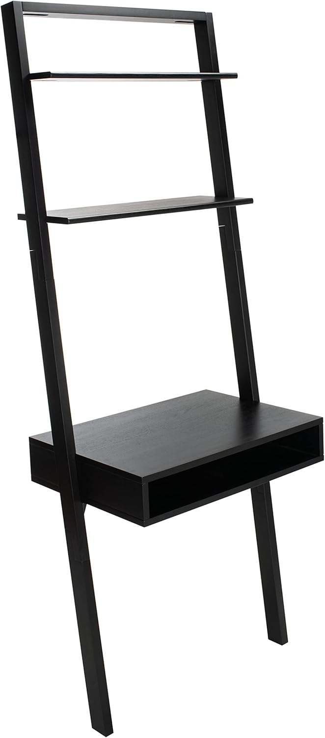 SAFAVIEH Kamy Black 2-Shelf Computer Table DSK9401D
