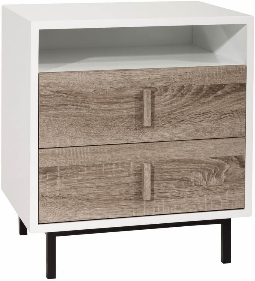 Safavieh Home Collection Kefton Lacquer Cabinet, White/Oak