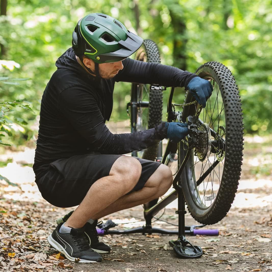 Bike Wheel Truing Stand, Professional Bicycle Tire Truing Stand Easy to Use Bicycle Wheel Maintenance Cycling Accessory Parts Bicycle Stand Suitable for 16-29 inch Tire Mountain Bike