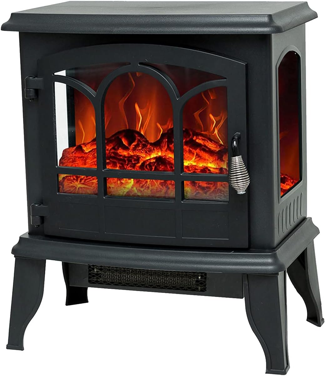 Jarka&Co 20 Inch Electric Stove Fireplace, Portable Freestanding Indoor Space Heater