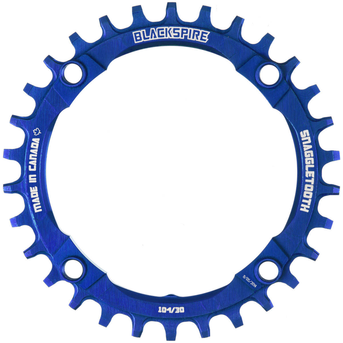 Blackspire Snaggletooth Narrow Wide Chainring - 4-Bolt - Blue
