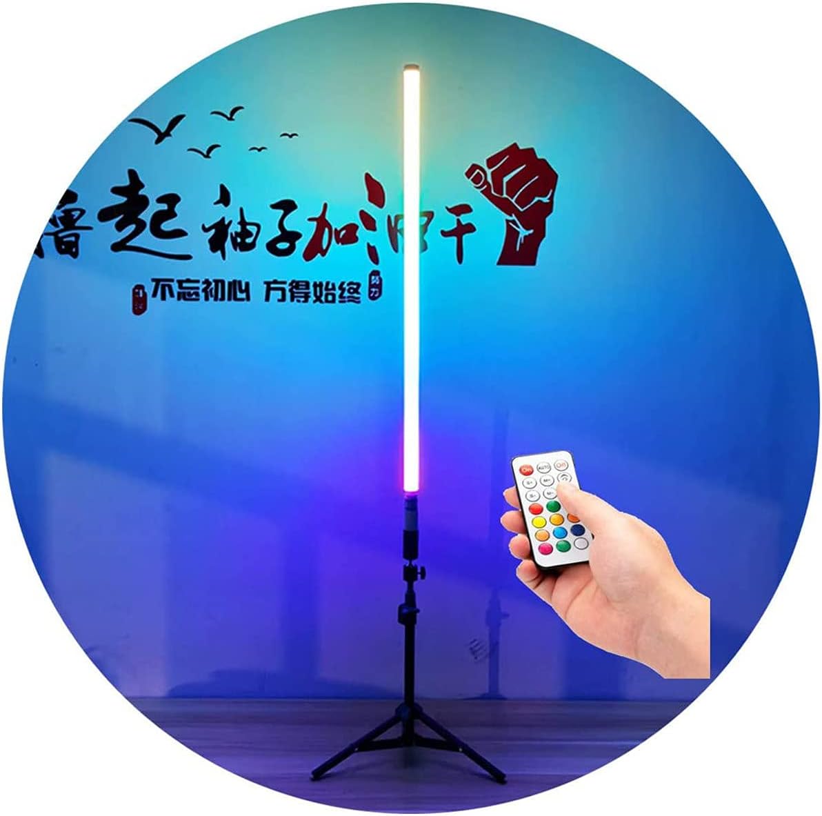 YUNKE 4 Pack Battery Powered LED Video Lights with Stands for Photography Lighting, Rechargeable and Remote Control Mood Creation for Studio Lighting, Dance Club and Filming