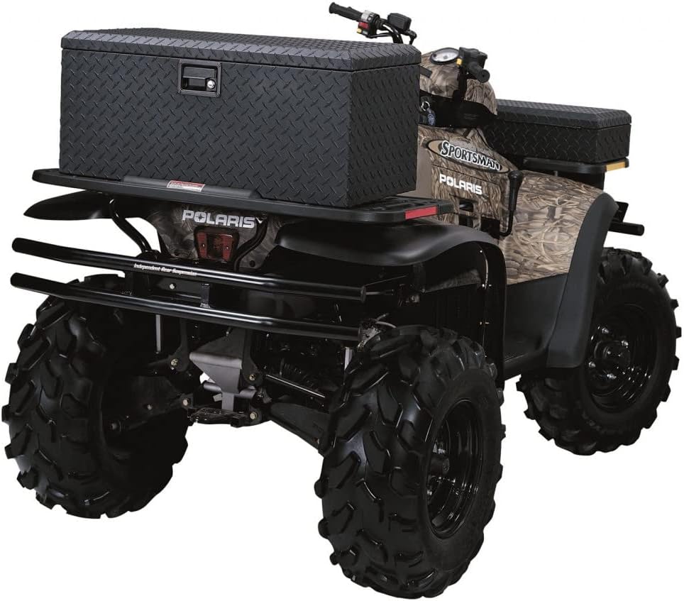 Lund Specialty Tool Box Universal Challenger Black (Rear Storage ATV Beds) | Dim A: 32.000,Dim B: 14.000,Dim C: 14.250