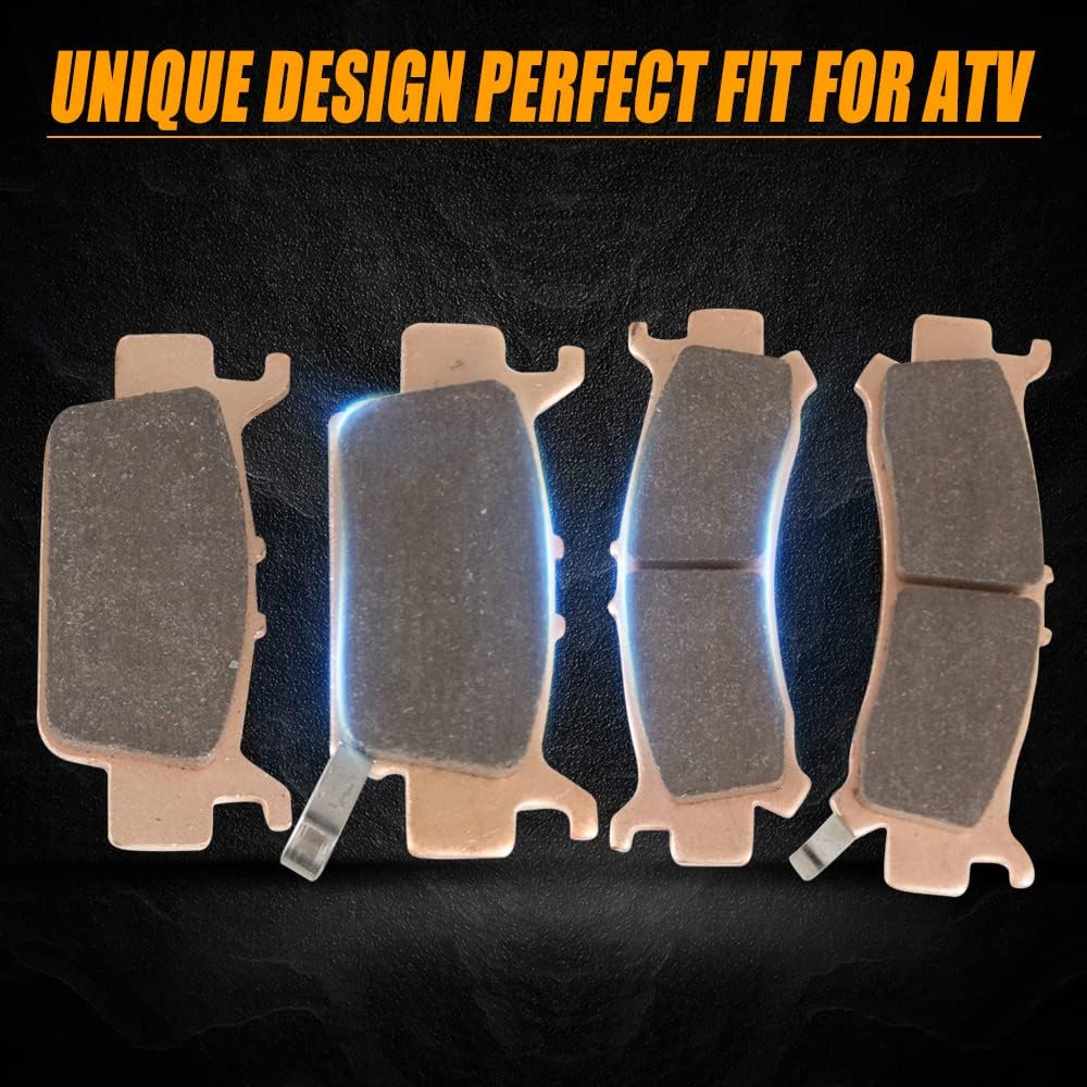 Sintered Metal Front & Rear Brake Pads Kit - Compatible with 2016-2021 Honda Pioneer 1000 | 2016-2021 Honda Pioneer 1000-5 | 2019-2021 Honda Talon 1000R 1000X - Replaces 06451-HL4-A01, 06431-HL4-A01