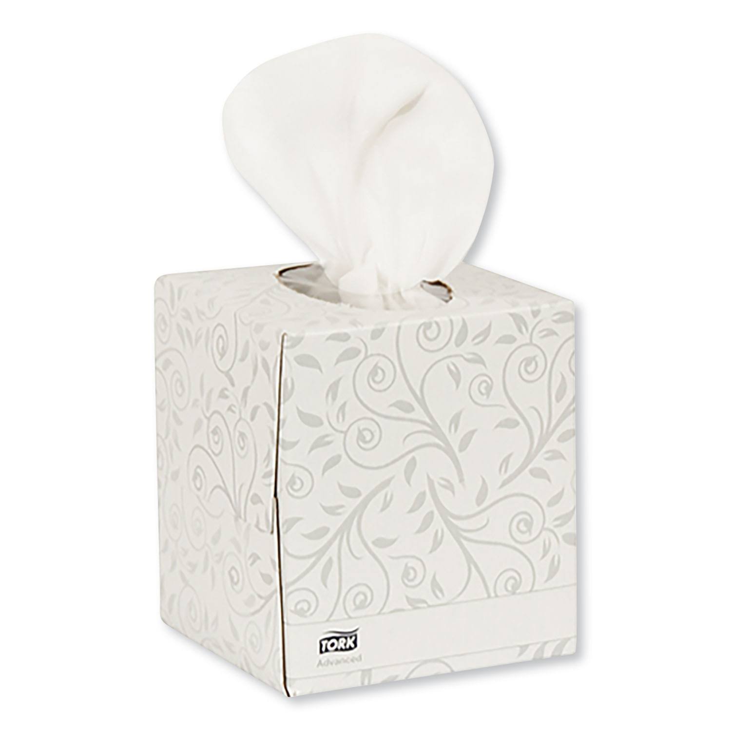 Tork TF6830, Advanced Facial Tissue, 2-Ply, White, Cube Box, 94 Sheets/Box, 36 Boxes/Carton