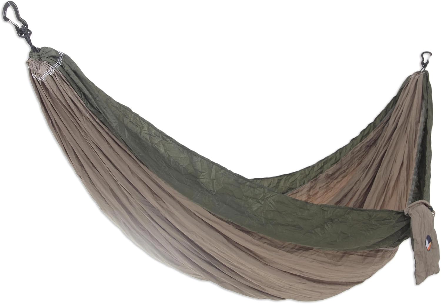 NOVICA Grey with Orange Trim Parachute Portable 2 Person XL Camping Hammock with Hanging Straps, Morning Dreams' (Double) Pack of 2