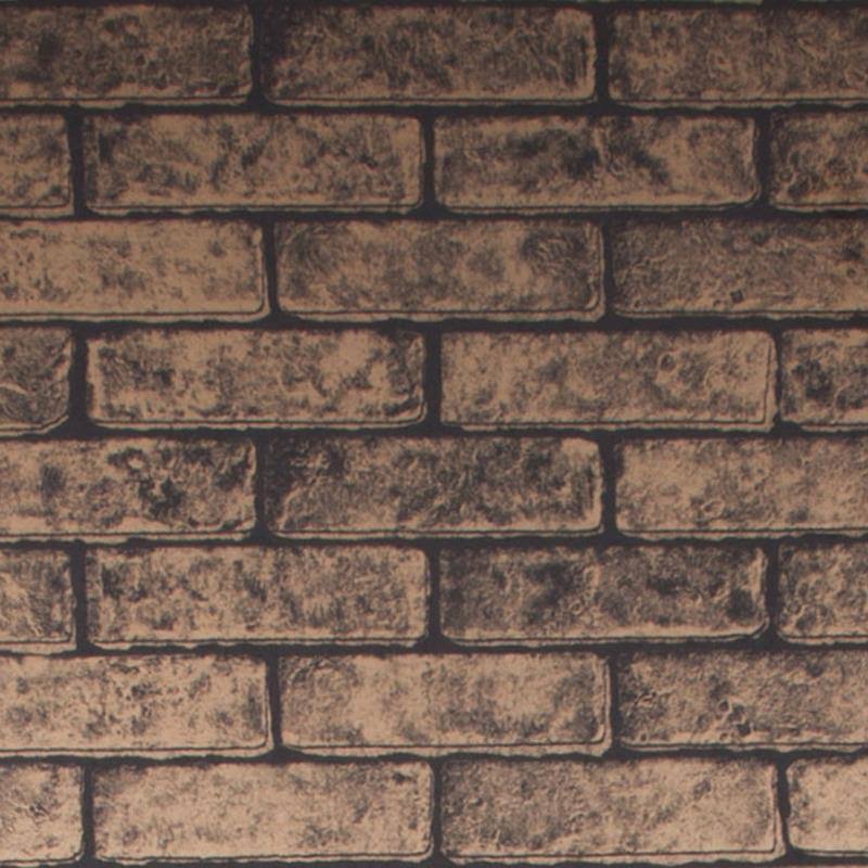 Graham u0026 Brown Metallic Brick Bronze Black Wallpaper