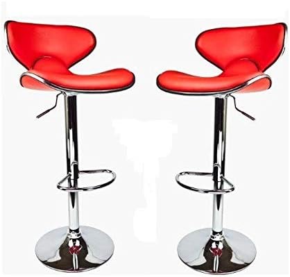 South Mission Saddleback Modern Adjustable Leather Bar Stool (Set of 2) - Brown