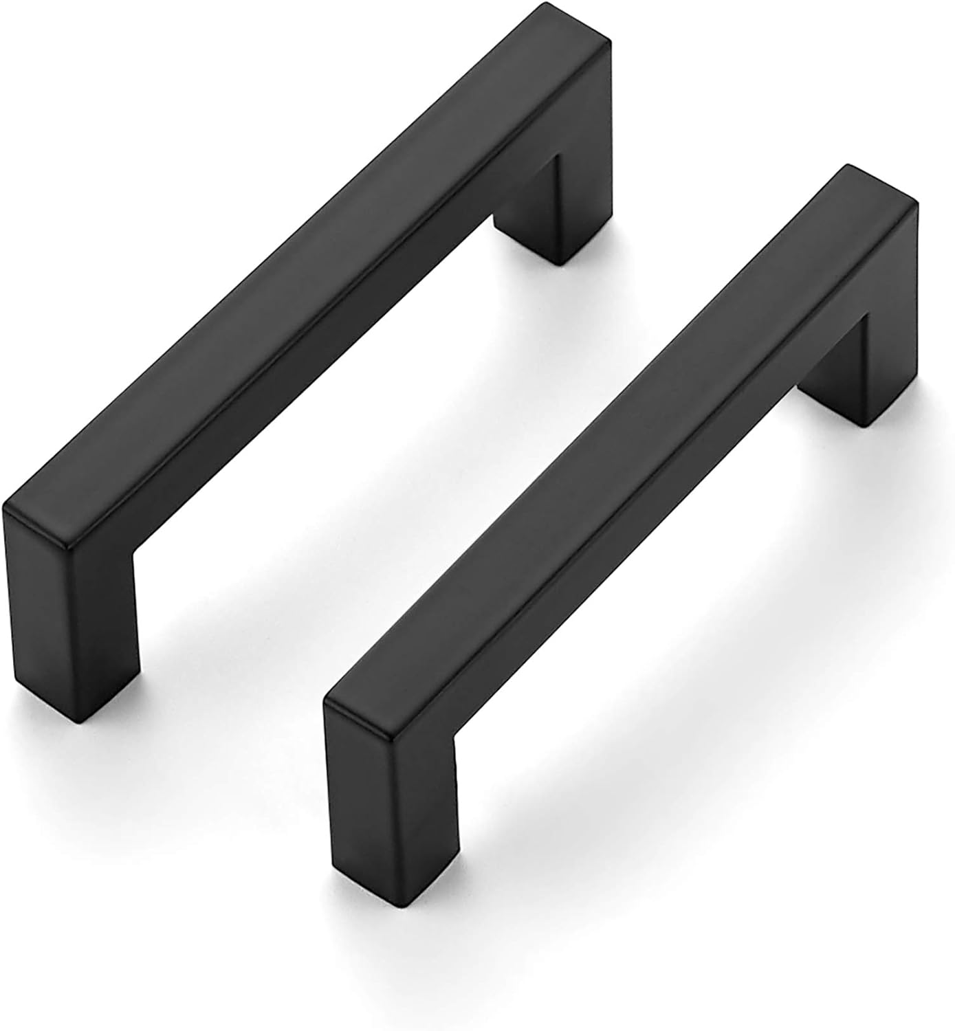 Ravinte 30 Pack 3-3/4 Inch Kitchen Square Cabinet Handles Matte Black Cabinet Pulls Black Drawer Pulls Kitchen Cabinet Hardware Kitchen Handles Pack of 2