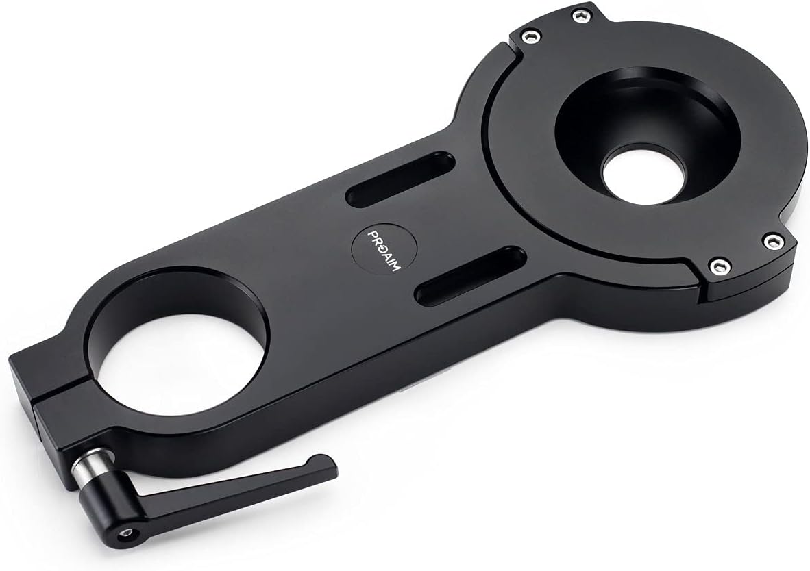 PROAIM Offset Bowl Adapter Bracket 100mm (Medium), Euro/Elemac Mount for Dolly, Bazooka, Jib Crane | Heavy-Duty Aluminum Made Accepts All Cameras DSLR Video DV HDV Film Cinema Camcorder (EB-231-01-N)