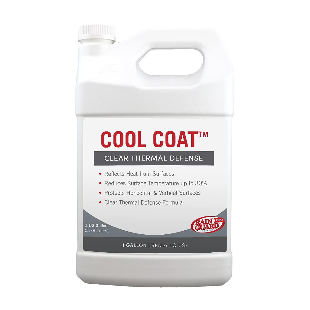 Rain Guard Water Sealers SP-2005 Cool Coat White Thermal Barrier Ready to USE on Exterior Surfaces Covers up to 1000 Sq. Ft. 5 Gallon
