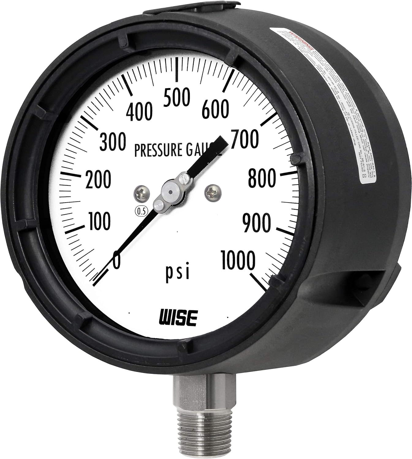 WISE Solid Front Type Pressure Gauge with thermoplastic case P359 125mm(4-1/2