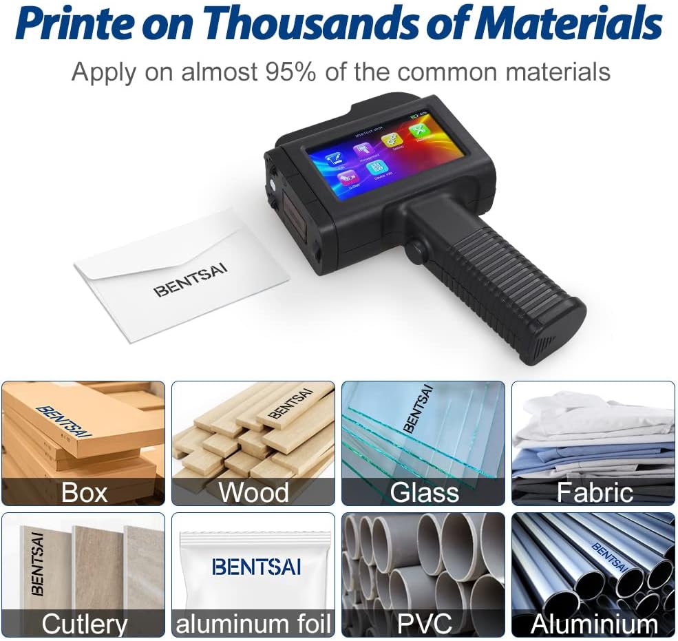 BENTSAI B35 One inch Handheld Inkjet Printer, Large Character Inkjet Printer, Up to 1