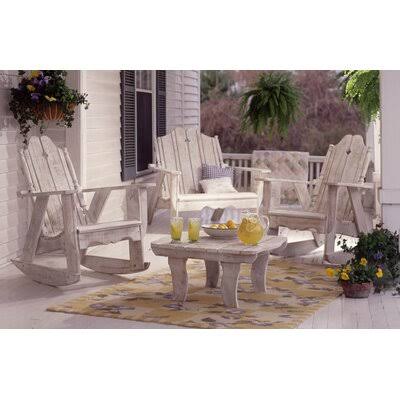 Nantucket Wood Rocking Adirondack Chair Uwharrie Chair Finish: B.T. Gold (Distressed)