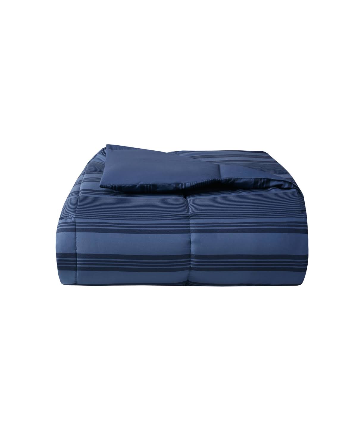 Essentials by Martha Stewart Collection Reversible Plaid King Comforter, Created for Macy&s - Blue Williams