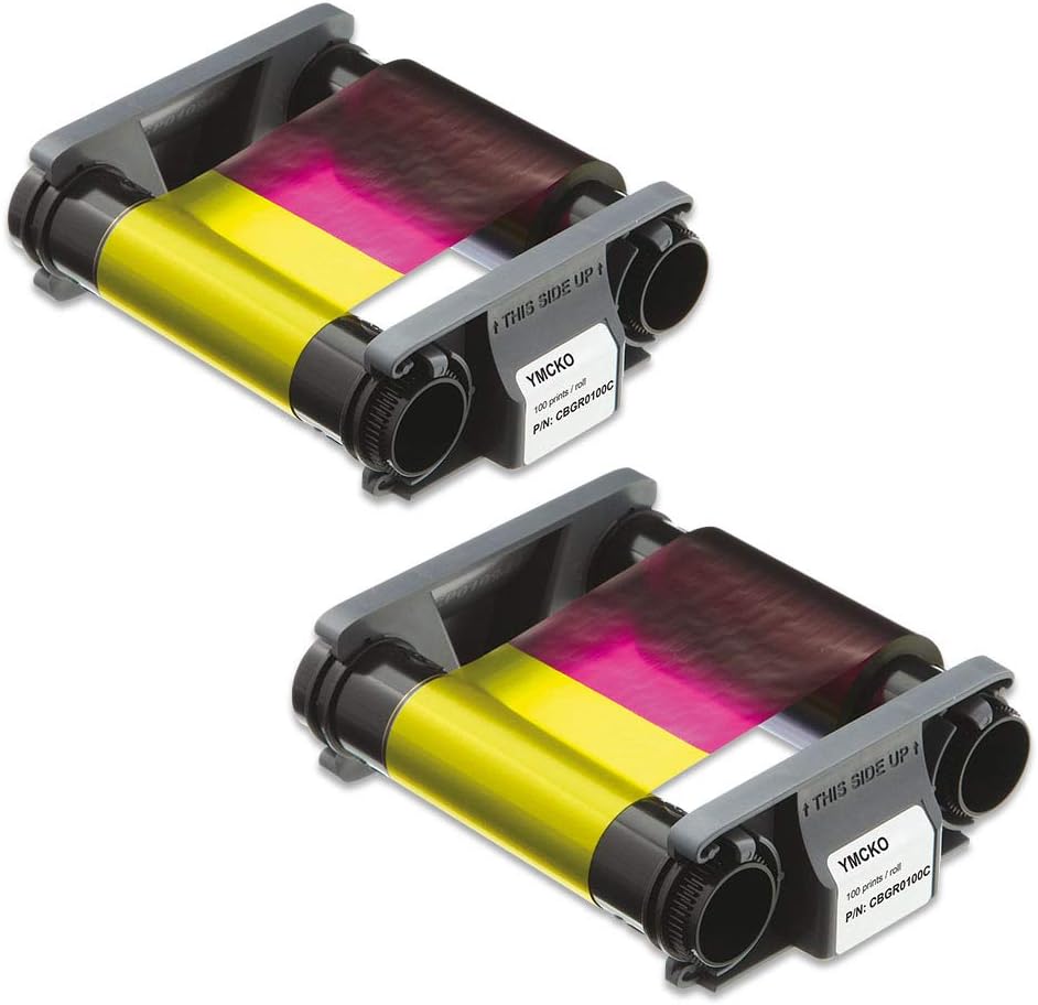 Evolis Badgy CBGR0100C-2pack Color Ribbon for Badgy100 & Badgy200 (2pack - 2 Ribbons)