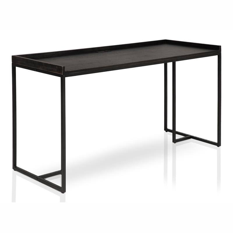 Furniture of America Timor Transitional Wood Computer Desk in Black