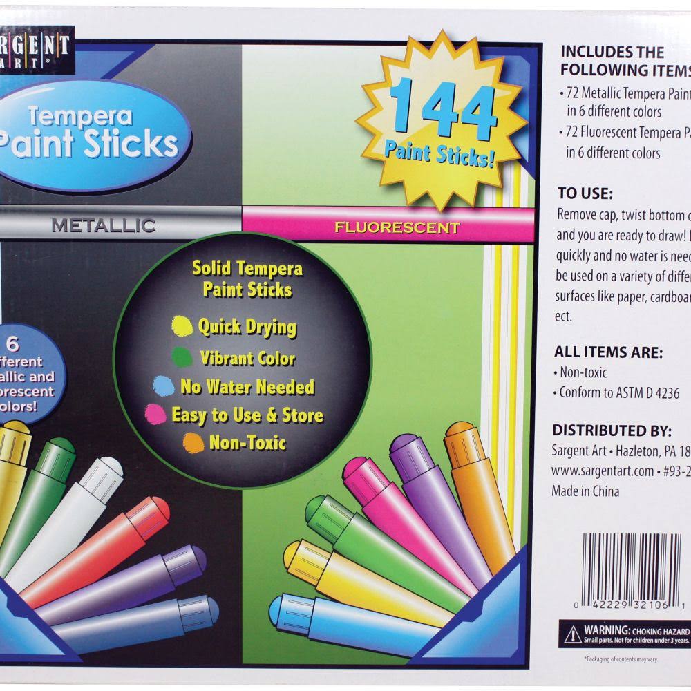 SARGENT Art Tempera Stick 144 ct Classpack