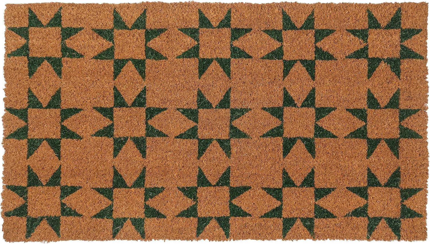 New KAF Home Coir Doormat with Heavy-Duty, Weather Resistant, Non-Slip PVC Backing | 17 by 30 Inches, 0.6 Inch Pile Height | Perfect for Indoor and Outdoor Use (Green)