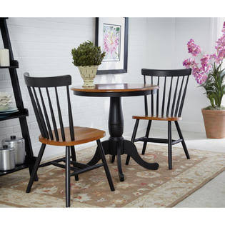 International Concepts Kitchen Dining Table Furniture Solid Wood Pedestal Base Black Cherry