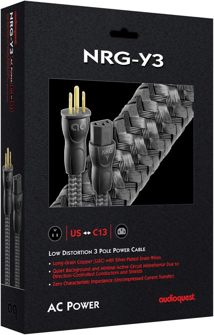 AudioQuest NRG-Y3 Low-Distortion 3-Pole AC Power Cable - 19.68' (6m)