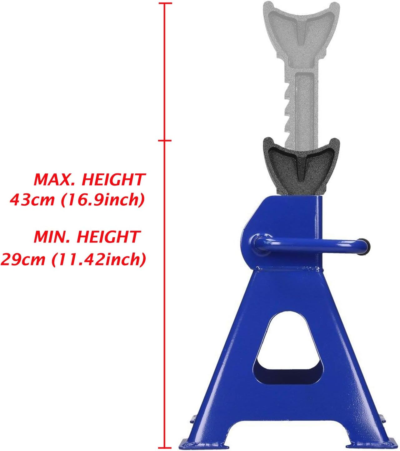 Jack Stands Set of 4PCS Heavy Duty Jack Stand 6 Ton/Pair Capacity Metal Steel Jack Stands Adjustable Height 11 1/2-16 1/2 Inch Self-Locking Car Lift Auto Repair Tools