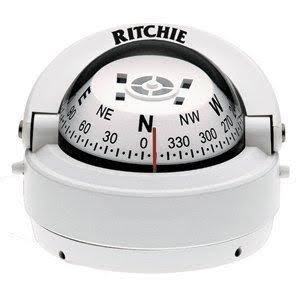 Ritchie S-53W Explorer Compass - Surface Mount - White by Ritchie