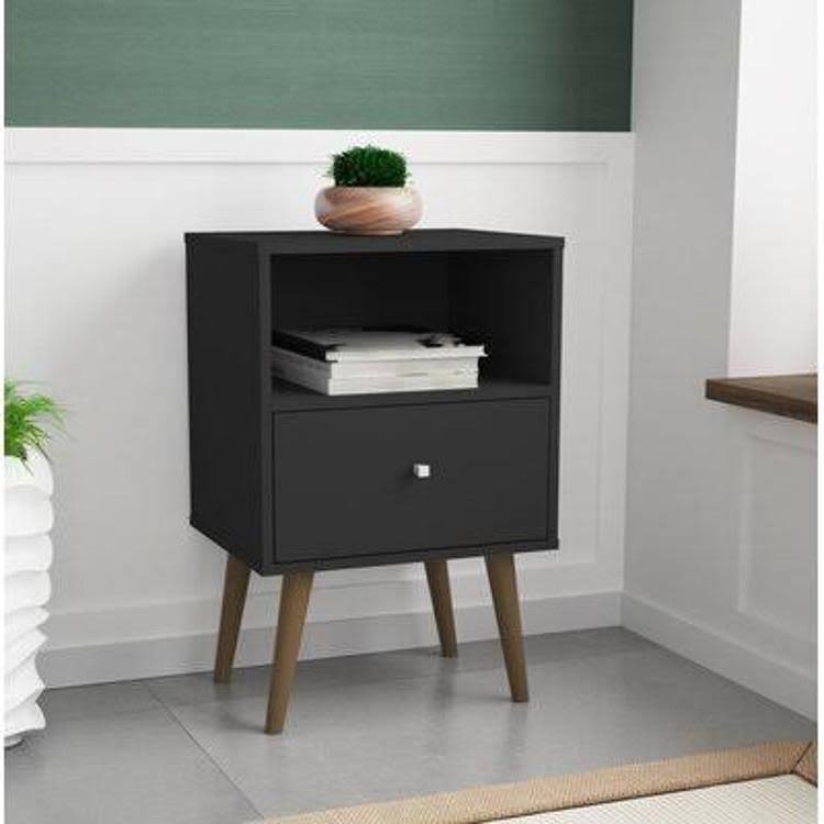 Amory 1 - Drawer Nightstand Trent Austin Design Color: Black
