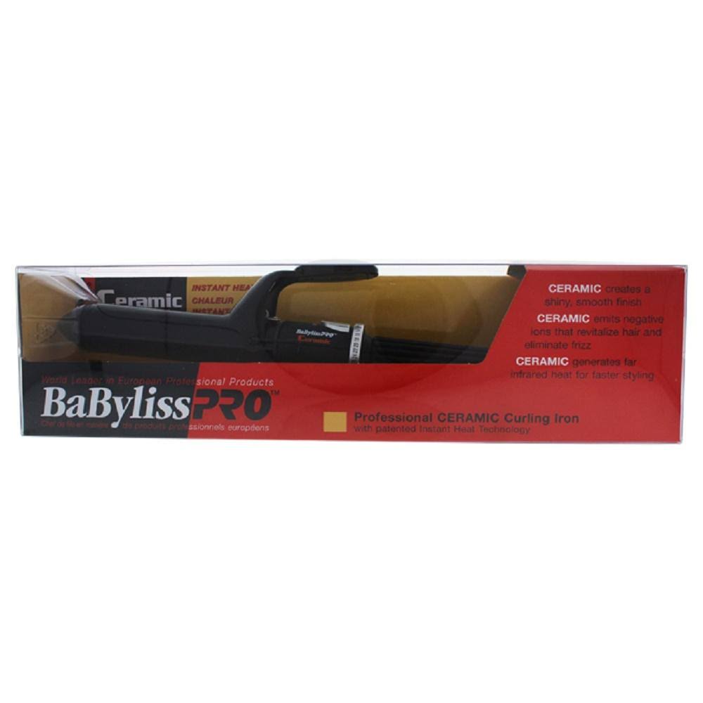 Babyliss PRO BABC125SC 1 1/4x22 Professional Ceramic Curling Iron, Black
