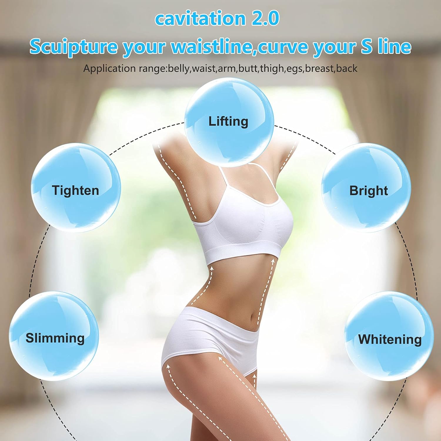 Body Sl-imm-ing V-acuum Machine,Body Face Skin Beauty Care for Home Salon Use Massager110V