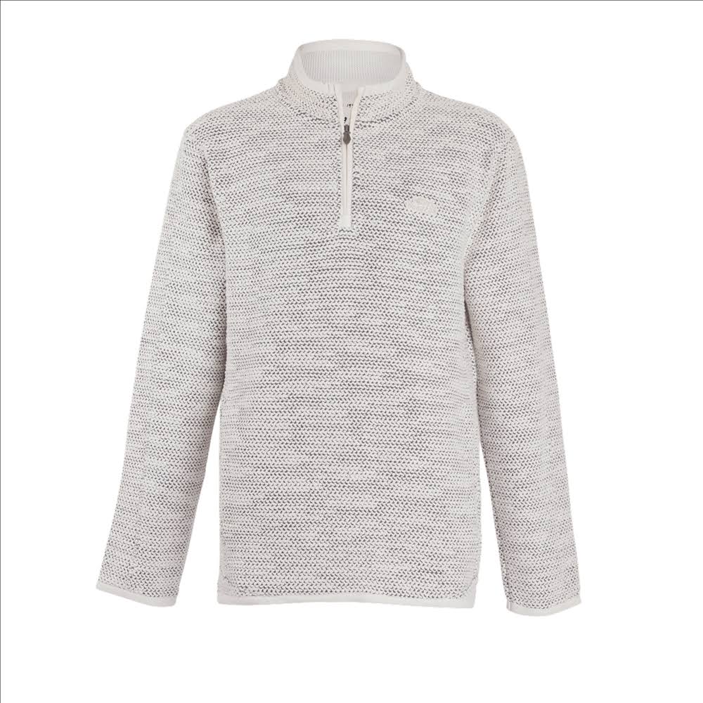 Weird Fish Stern 1/4 Zip Eco Macaroni Ecru 2XL