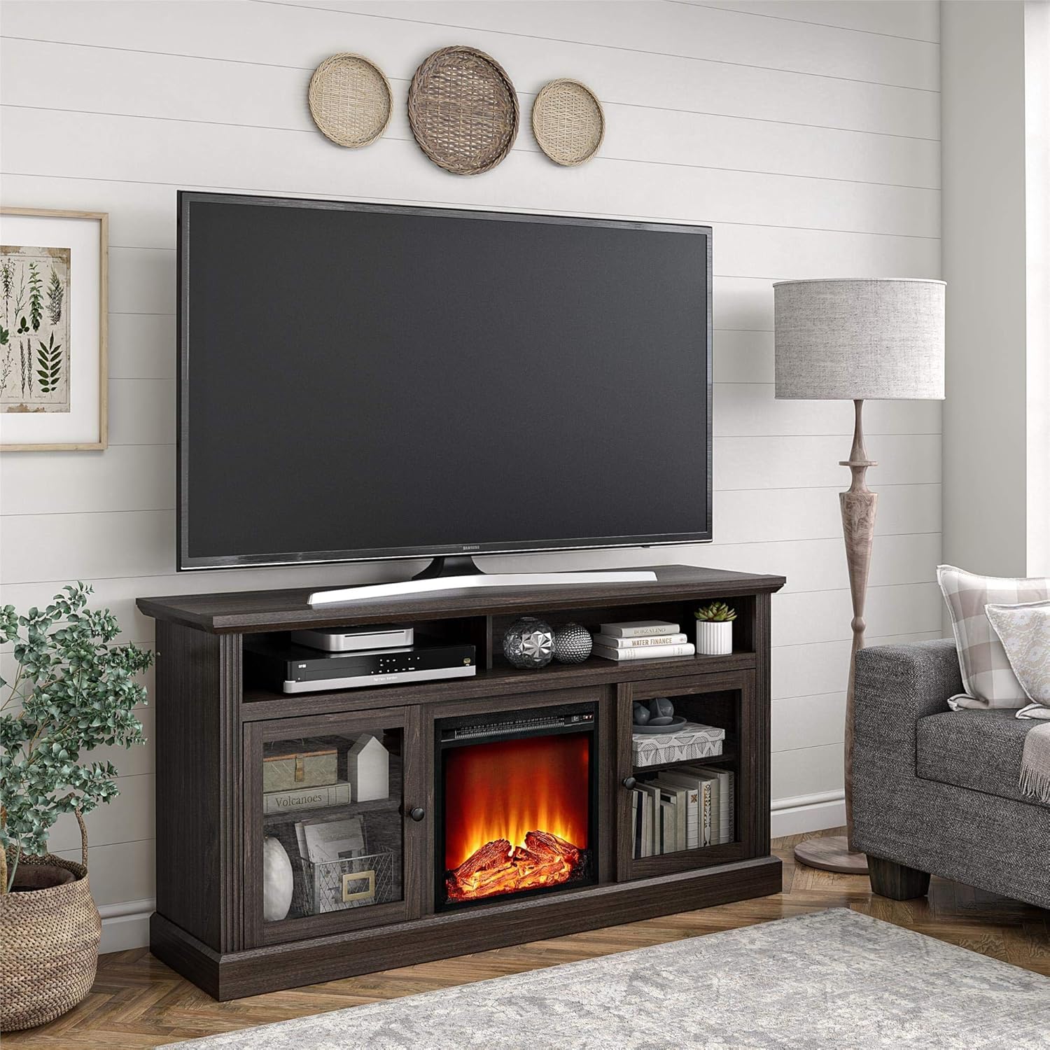 Ameriwood Home Chicago Fireplace TV Stand for TVs up to 50