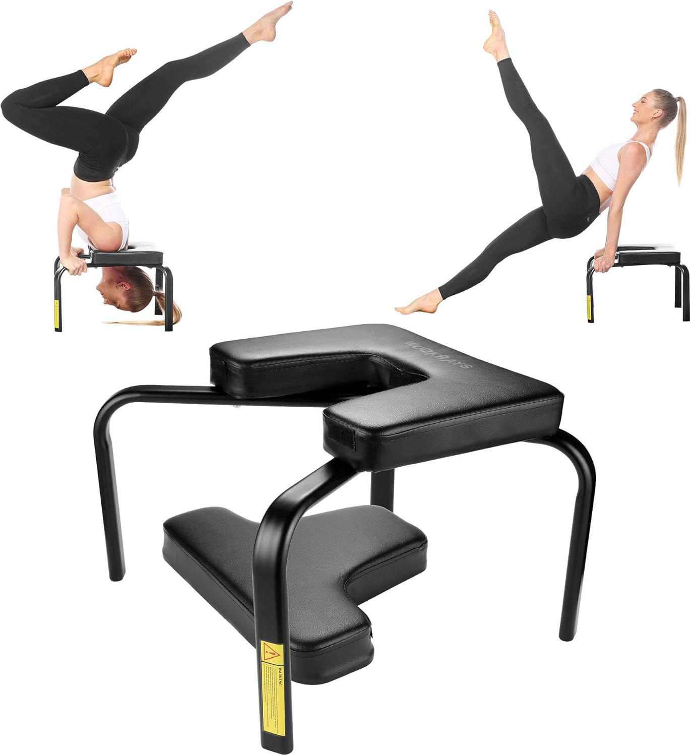 CROFULL Yoga Chair Headstand Bench Trainer Inversion Stool for Workout, Fitness and Gym, Handstands, Support Poses, Back Pain Relief and Stretching