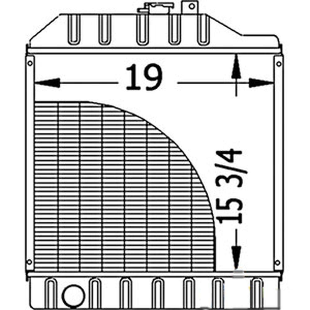 RE70733 New Radiator w/o Cab Fits John Deere Tractor 5130N 5210 5215 5220 5320-N+