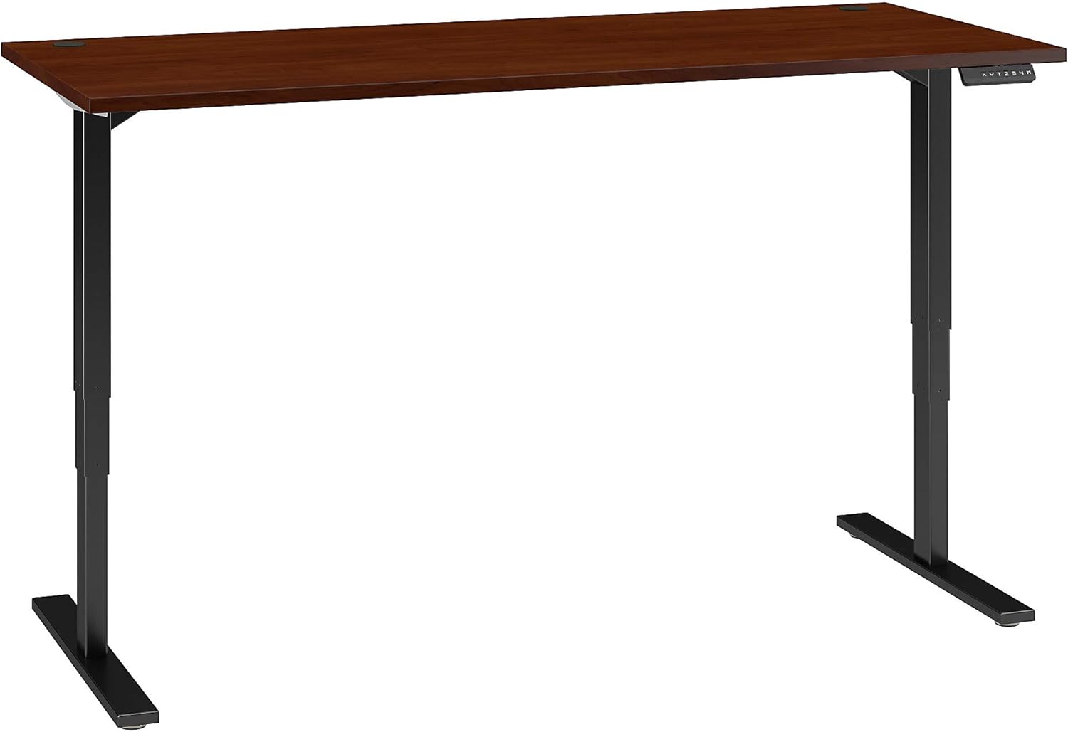 Move 80 Series by Bush Business Furniture 72W x 30D Height Adjustable Standing Desk in Storm Gray with Black Base