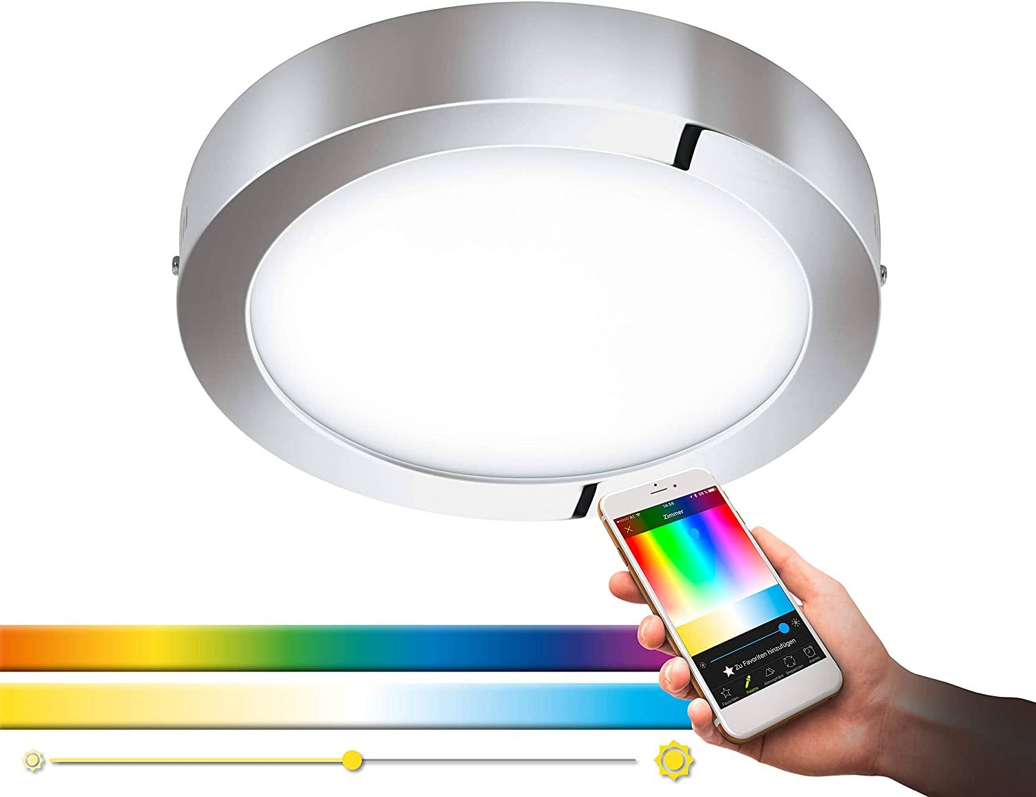 Eglo FUEVA-C Surface Mounted Light Die-Cast Metal 21 W Chrome White