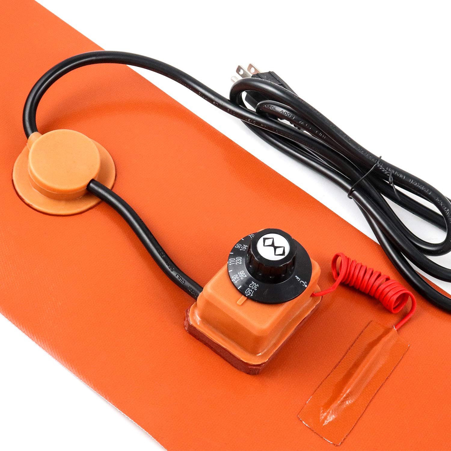 QWORK Metal Drum Heater, 800 Watt, 120 Volt, Grease Keg Heater, Insulated Band Heater Pack of 2