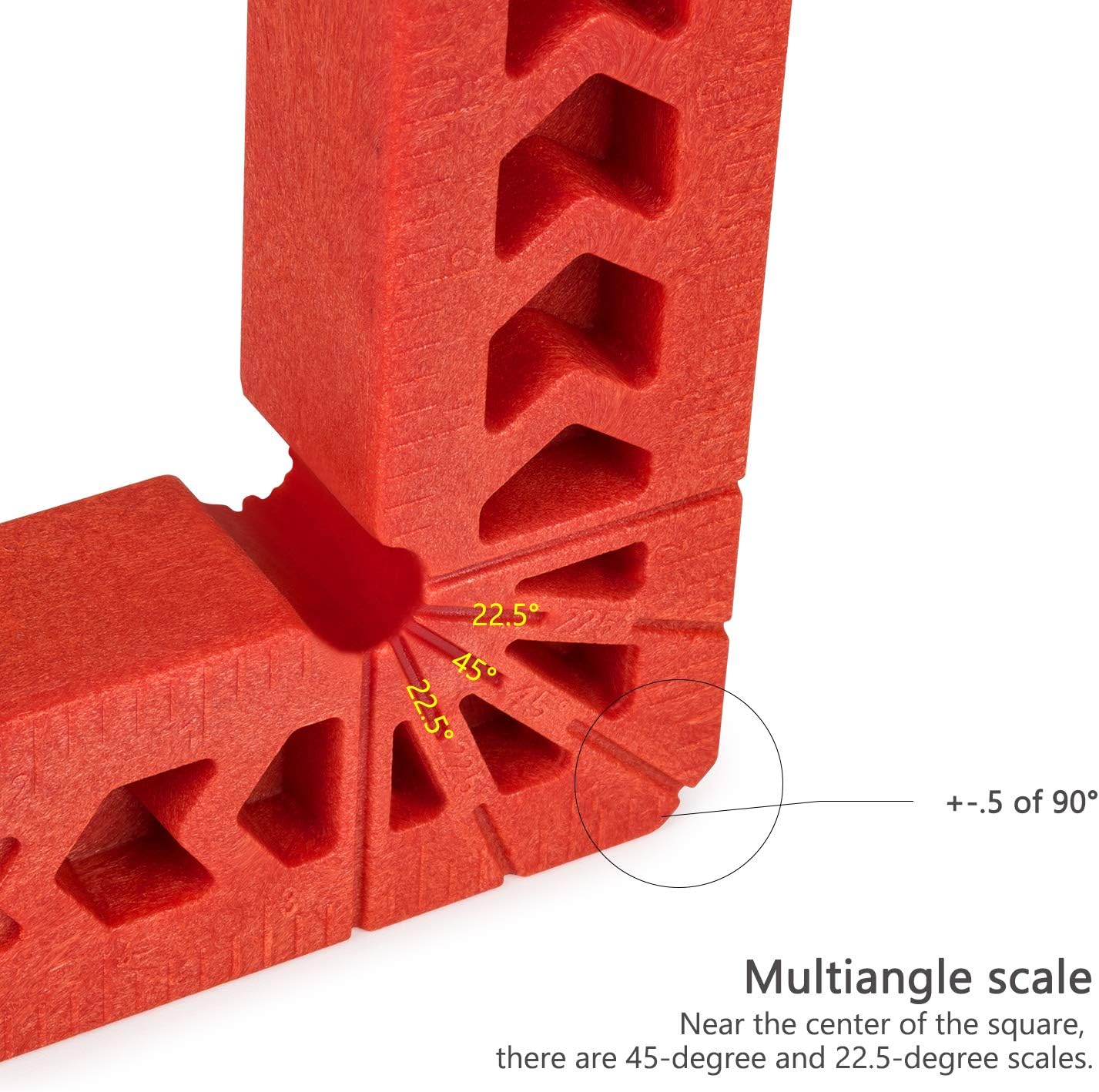 Square 90 Degree Positioning Squares, 4 Inch Carpenter Squares for Woodworking, Clamping Squares Angles Clamps Tool Carpenter's Square for Picture Frames Squares Assemble Cabinets Drawers (4 Pack)